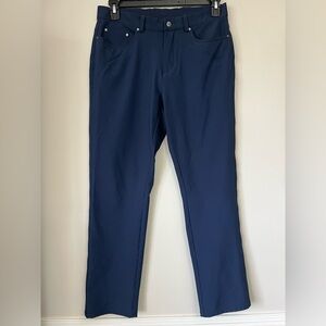 Greg Norman Mens Chino Pants Size 32x29 Performance Golf Navy Polyester Spandex